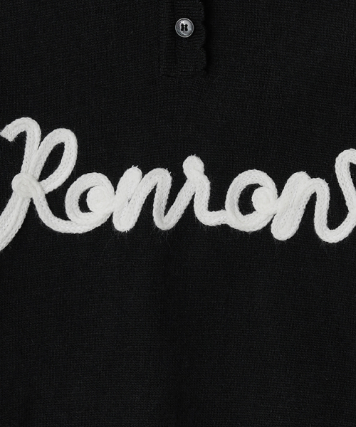 RONRON(ロンロン)の「HAND MADE LOGO COLLAR KNIT PULLOVER BLACK(ニット/セーター・レディース・その他・FREE)」の4枚目の写真