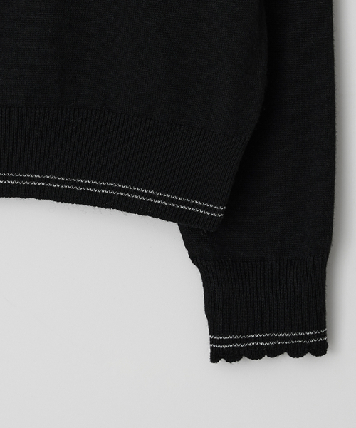 RONRON(ロンロン)の「HAND MADE LOGO COLLAR KNIT PULLOVER BLACK(ニット/セーター・レディース・その他・FREE)」の5枚目の写真