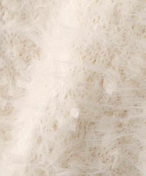 FREE'S MART(フリーズマート)の「◆前後2WAYチュールフェザーミックスミドル丈ニット(ニット/セーター・レディース・ホワイト/ブラウン/イエロー・FREE)」の11枚目の写真