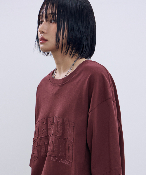 F.ILLUMINATE(フィルミネイト)の「アップリケスタジオTシャツ - ワイン(Tシャツ/カットソー・レディース・その他・SMALL/MEDIUM/LARGE)」の3枚目の写真
