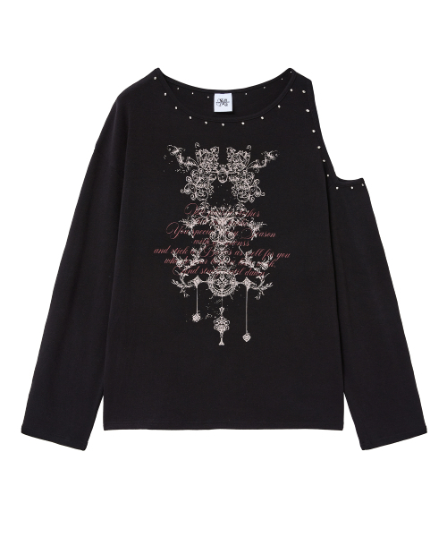 Midnight Move（ミッドナイトムーブ）の「2 hole t (black)（Tシャツ/カットソー・レディース・その他・FREE）」の2枚目の写真