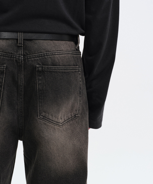 MUSINSA STANDARD（ムシンサスタンダード）の「ルーズフレアデニムパンツ [ラスティブラック]（デニムパンツ・メンズ・その他・40/38/42/36/34/32/30/31/33/26/27/28/29）」の8枚目の写真