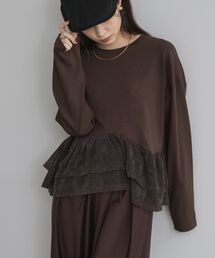 kivi | 裾ベロアロンTee(Tシャツ/カットソー)