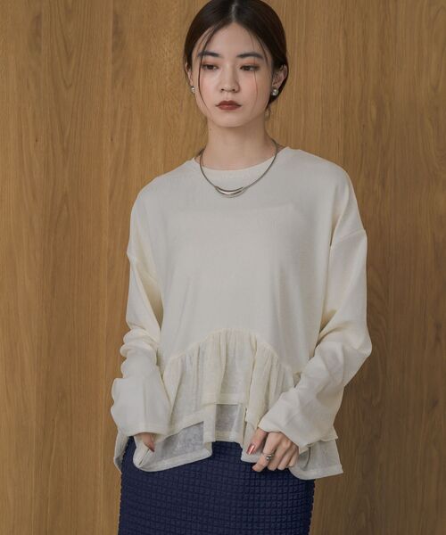 kivi（キヴィ）の「裾ベロアロンTee（Tシャツ/カットソー・レディース・ブラウン/ブラック/オフホワイト・FREE）」の10枚目の写真