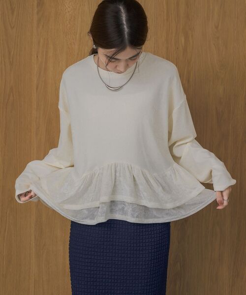 kivi（キヴィ）の「裾ベロアロンTee（Tシャツ/カットソー・レディース・ブラウン/ブラック/オフホワイト・FREE）」の13枚目の写真