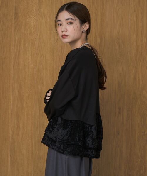 kivi（キヴィ）の「裾ベロアロンTee（Tシャツ/カットソー・レディース・ブラウン/ブラック/オフホワイト・FREE）」の15枚目の写真