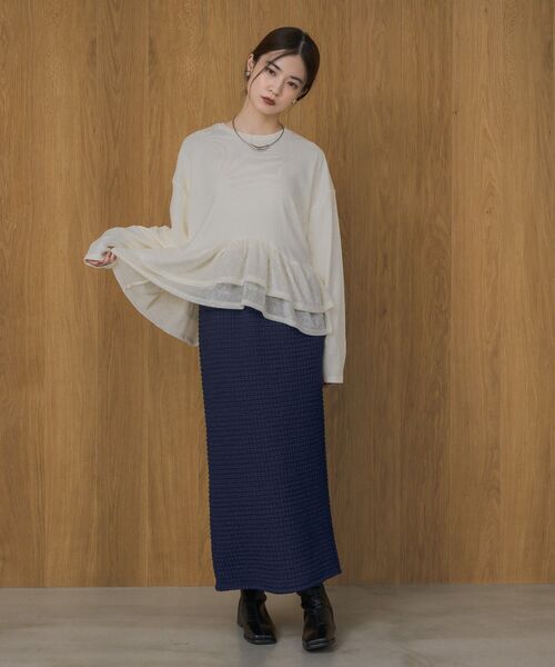 kivi（キヴィ）の「裾ベロアロンTee（Tシャツ/カットソー・レディース・ブラウン/ブラック/オフホワイト・FREE）」の21枚目の写真