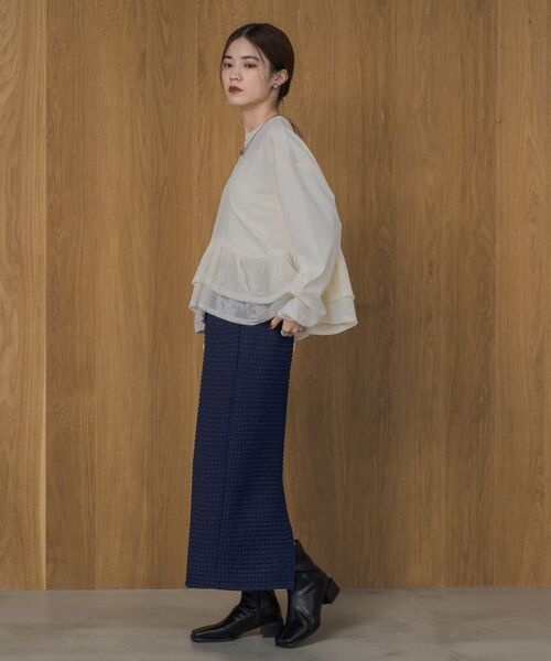 kivi（キヴィ）の「裾ベロアロンTee（Tシャツ/カットソー・レディース・ブラウン/ブラック/オフホワイト・FREE）」の22枚目の写真