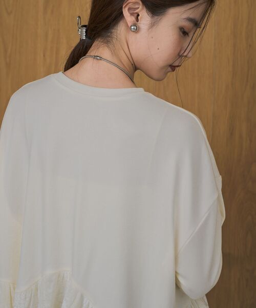 kivi（キヴィ）の「裾ベロアロンTee（Tシャツ/カットソー・レディース・ブラウン/ブラック/オフホワイト・FREE）」の9枚目の写真
