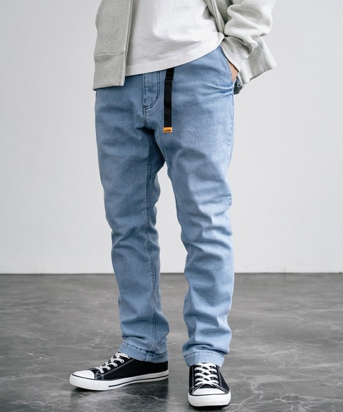 KRIFF MAYER（クリフメイヤー）の「KRIFF MAYER クリフメイヤー 防風アタタカデニムクライミングパンツ 2124001（デニムパンツ・メンズ・ライトブルー/ダークブルー・M/L/XL）」の3枚目の写真