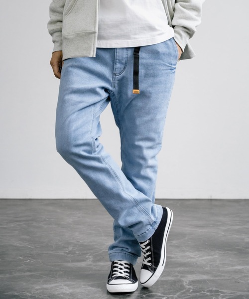 KRIFF MAYER（クリフメイヤー）の「KRIFF MAYER クリフメイヤー 防風アタタカデニムクライミングパンツ 2124001（デニムパンツ・メンズ・ライトブルー/ダークブルー・M/L/XL）」の5枚目の写真