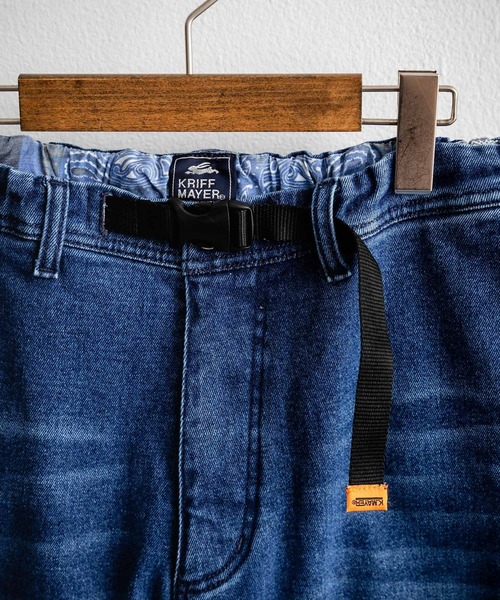 KRIFF MAYER（クリフメイヤー）の「KRIFF MAYER クリフメイヤー 防風アタタカデニムクライミングパンツ 2124001（デニムパンツ・メンズ・ライトブルー/ダークブルー・M/L/XL）」の17枚目の写真