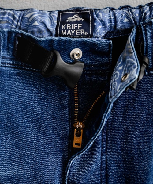 KRIFF MAYER（クリフメイヤー）の「KRIFF MAYER クリフメイヤー 防風アタタカデニムクライミングパンツ 2124001（デニムパンツ・メンズ・ライトブルー/ダークブルー・M/L/XL）」の19枚目の写真