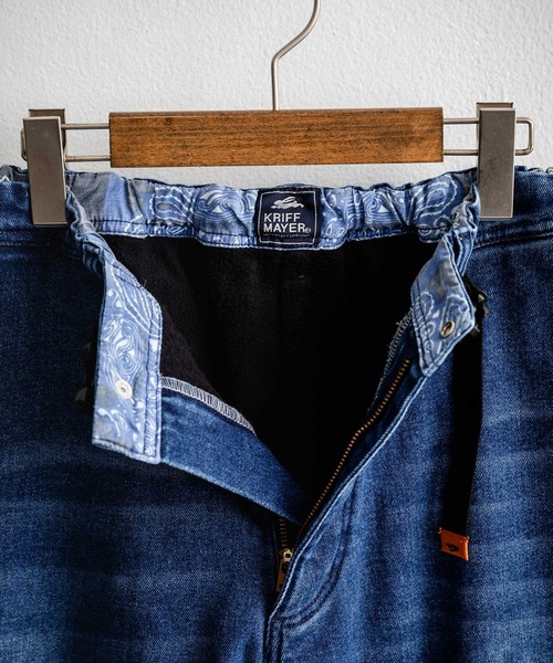 KRIFF MAYER（クリフメイヤー）の「KRIFF MAYER クリフメイヤー 防風アタタカデニムクライミングパンツ 2124001（デニムパンツ・メンズ・ライトブルー/ダークブルー・M/L/XL）」の20枚目の写真