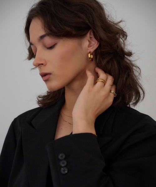 CENE（セネ）の「【CENE】セネ/インダストリアルサークルピアス（ピアス（両耳用）・レディース・ゴールド/シルバー・FREE）」の6枚目の写真