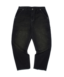 RHINESTONE DENIM PANTS (BLACK)