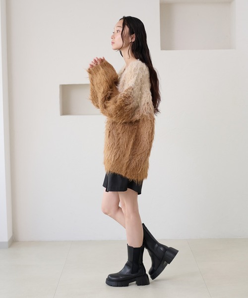 apres jour clair（アプレジュールクレア）の「【apres jour clair】グラデーションニット（カーディガン/ボレロ・レディース・グレー/ピンクベージュ/ブラウン系その他/キャメル・フリー/X-LARGE）」の12枚目の写真