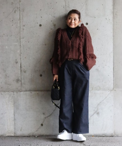 ikka（イッカ）の「【雑誌InRed1月号掲載】あたたかボンディングワイドパンツ【親子コーデ】（その他パンツ・レディース・ブラック/ベージュ/ネイビー・S/M/L）」の18枚目の写真