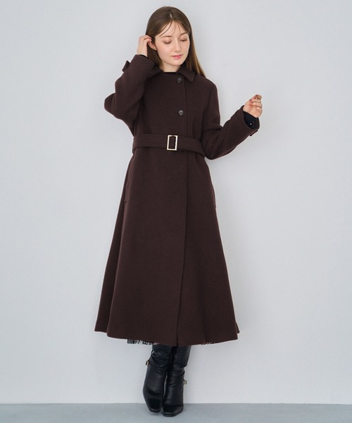 NOELA（ノエラ）の「ステンカラーウールコート（その他アウター・レディース・ボルドー/オフホワイト・S/M）」の12枚目の写真