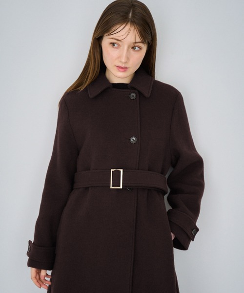 NOELA（ノエラ）の「ステンカラーウールコート（その他アウター・レディース・ボルドー/オフホワイト・S/M）」の14枚目の写真