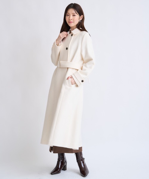 NOELA（ノエラ）の「ステンカラーウールコート（その他アウター・レディース・ボルドー/オフホワイト・S/M）」の22枚目の写真