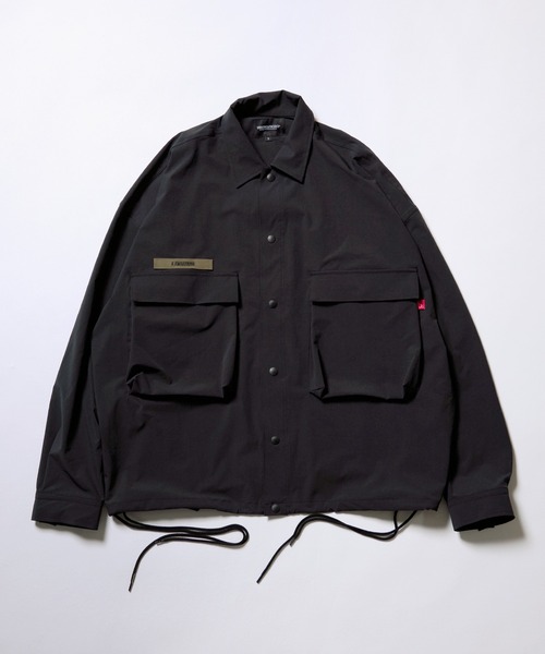 VIRGOwearworks（ヴァルゴウェアワークス）の「MAJOR UTILITY SHIRT JKT（ミリタリージャケット・メンズ・ブラック/チャコールグレー/ホワイト・2/3/4）」の4枚目の写真