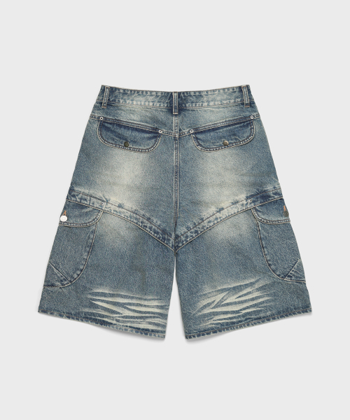SAINTPAIN(セイントペイン)の「SP切り替えカーゴバミューダパンツブルー(その他パンツ・レディース・その他・LARGE/MEDIUM)」の2枚目の写真