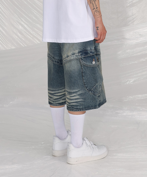 SAINTPAIN(セイントペイン)の「SP切り替えカーゴバミューダパンツブルー(その他パンツ・レディース・その他・LARGE/MEDIUM)」の5枚目の写真