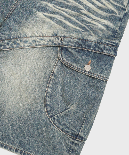 SAINTPAIN(セイントペイン)の「SP切り替えカーゴバミューダパンツブルー(その他パンツ・レディース・その他・LARGE/MEDIUM)」の9枚目の写真