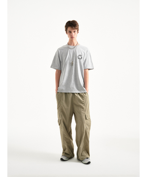 BLACK MOMENT（ブラックモーメント）の「リサイクルロゴベーシック半袖Tシャツ[メランジグレー]（Tシャツ/カットソー・メンズ・グレー・SMALL/MEDIUM/LARGE）」の3枚目の写真