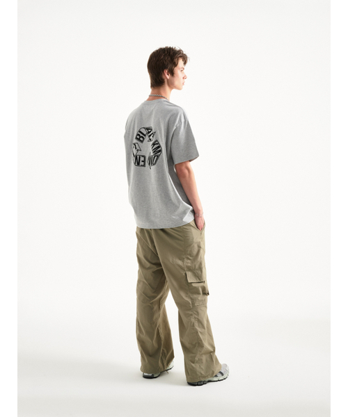 BLACK MOMENT（ブラックモーメント）の「リサイクルロゴベーシック半袖Tシャツ[メランジグレー]（Tシャツ/カットソー・メンズ・グレー・SMALL/MEDIUM/LARGE）」の5枚目の写真
