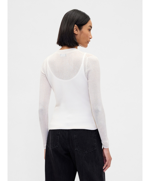 GAP(ギャップ)の「ハイネック シアーセーター(ニット/セーター・レディース・ホワイト/ブラック・S/XS/XXS/XL/L/M)」の8枚目の写真