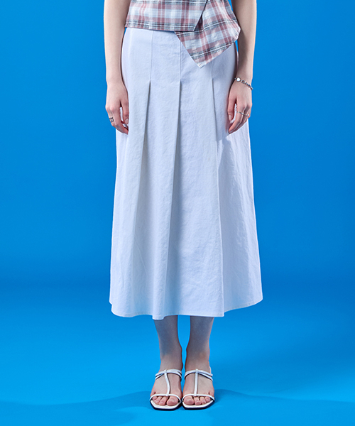 KOLEAT（コレット）の「リネンプリーツロングスカート[WHITE]サマーロングスカートver。（スカート・レディース・ホワイト・SMALL/MEDIUM）」の2枚目の写真