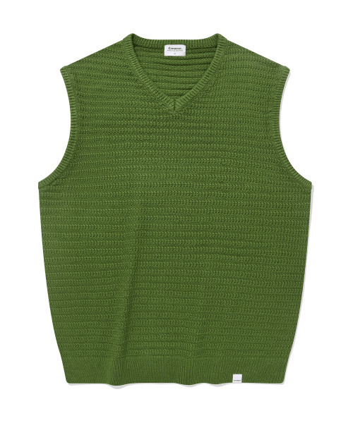 COVERNAT(カバーナット)の「Vネックニットベストグリーン(ベスト・レディース・その他・X-LARGE/MEDIUM/LARGE/SMALL)」の1枚目の写真