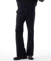 LEARVE（ルアブ）の「ジャードターンアップウールセミフレアスラックスブラック（スラックス）」