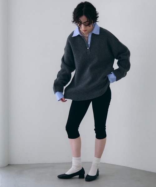 Trish(トリッシュ)の「スクエアトゥパンプス(パンプス・レディース・ブラック/アイボリー・MEDIUM/X-LARGE)」の10枚目の写真