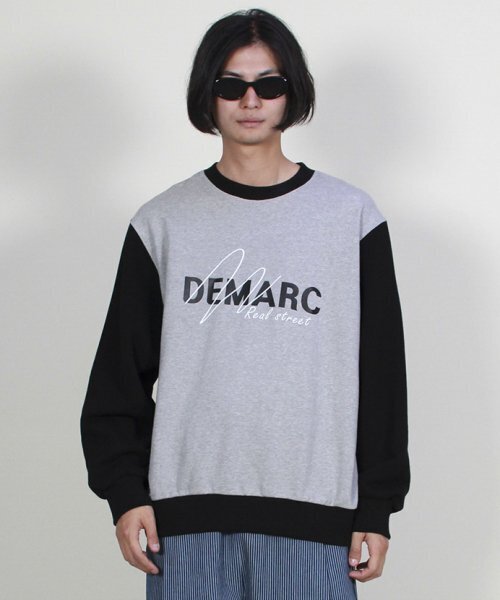 DEMARC(ドゥマーク)の「カラー配色ロゴグラフィックスウェットグレー(スウェット・メンズ・その他・MEDIUM/LARGE)」の2枚目の写真
