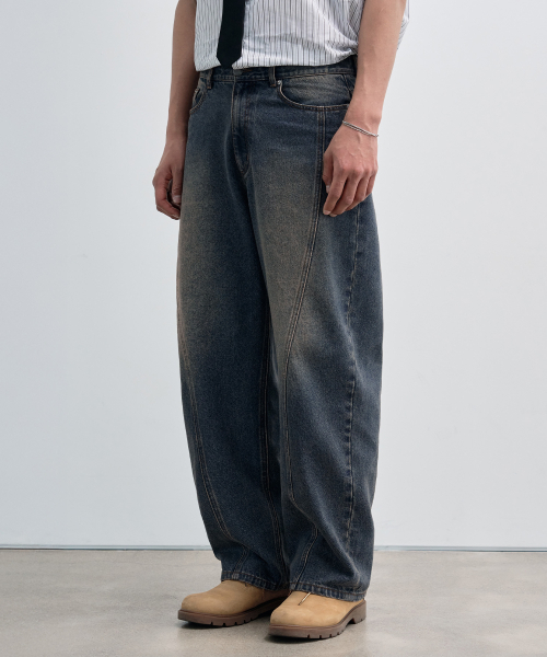 OURDAYZ（アワーデイズ）の「ウェイビー カーブド ツイスト バルーンデニムパンツ [FOG BLUE]（デニムパンツ・レディース・その他・MEDIUM/LARGE/X-LARGE/SMALL）」の10枚目の写真