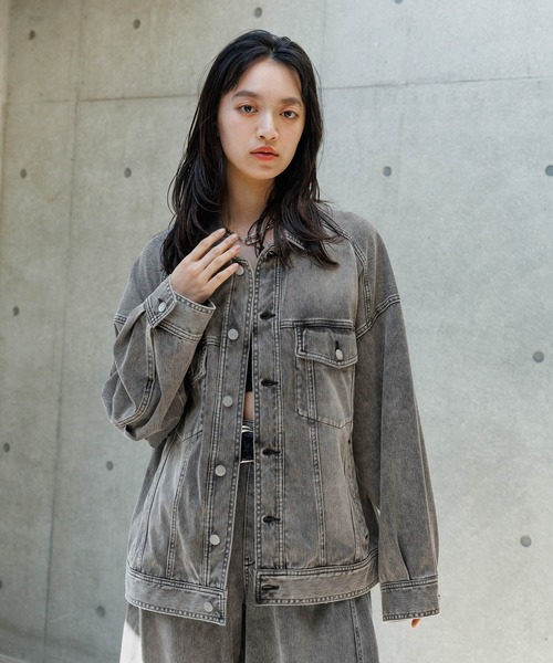 PAGEBOY（ページボーイ）の「＜まるでデニム見え！/紫外線カット/ストレッチ＞マルデニＧジャン（ブルゾン・レディース・ライトブルー/ブラック/ブルー・FREE）」の14枚目の写真