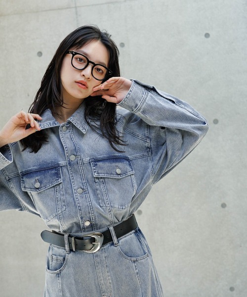 PAGEBOY（ページボーイ）の「＜まるでデニム見え！/紫外線カット/ストレッチ＞マルデニＧジャン（ブルゾン・レディース・ライトブルー/ブラック/ブルー・FREE）」の21枚目の写真