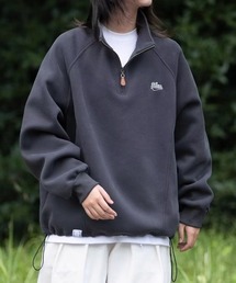 MASHIRO（マシロ）の「胸刺繍 ハーフジップオーバーサイズスエット ユニセックス 裏起毛(MA/EK127)（スウェット）」