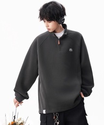 MASHIRO（マシロ）の「胸刺繍 ハーフジップオーバーサイズスエット ユニセックス 裏起毛(MA/EK127)（スウェット）」