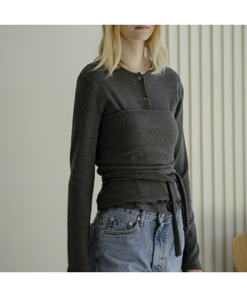 Angora blend layered knit cardigan [KNFW04CD01]_[2color]