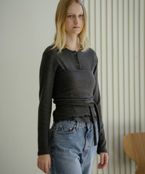 Angora blend layered knit cardigan [KNFW04CD01]_[2color]