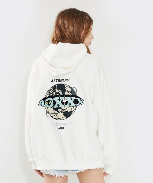 AOX(エーオーエックス)の「Globe Hoodie(Oversize fit) White(パーカー・メンズ・その他・LARGE/MEDIUM)」の1枚目の写真