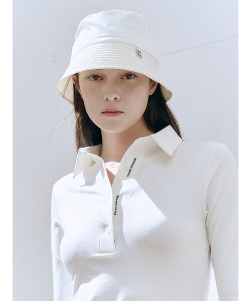 BERMUDAGRASS(バミューダグラス)の「ベーシックロゴPKTシャツ_ホワイト(ポロシャツ・レディース・その他・MEDIUM/LARGE/SMALL)」の3枚目の写真