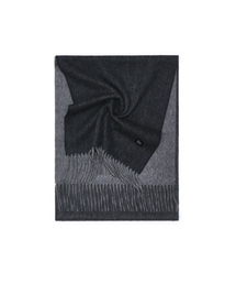 VELSEY（ベルジ）の「Classic 100% faded cashmere muffler black gray（マフラー・メンズ）」