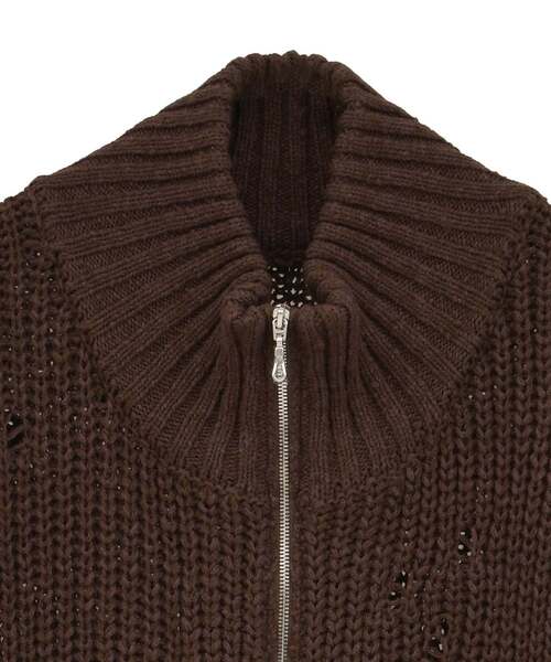 STAR☆ EMBROIDERY ZIP-UP KNIT CARDIGAN（ニット/セーター