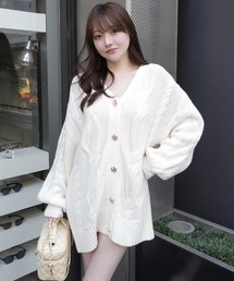 LIPSERVICE（リップサービス）の「springケーブルニットカーディガン（カーディガン/ボレロ）」