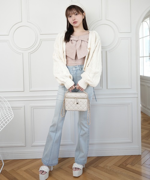 LIPSERVICE（リップサービス）の「springケーブルニットカーディガン（カーディガン/ボレロ・レディース・ブルー・S/M）」の3枚目の写真